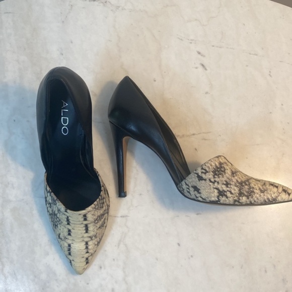 Aldo D'Orsay Snake Embossed Pumps - Picture 4 of 12